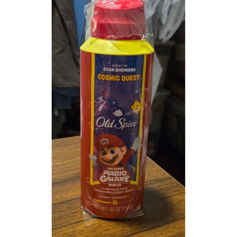 Old Spice Super Mario Galaxy Movie Body Spray Cosmic Quest Star Showers 5.1oz